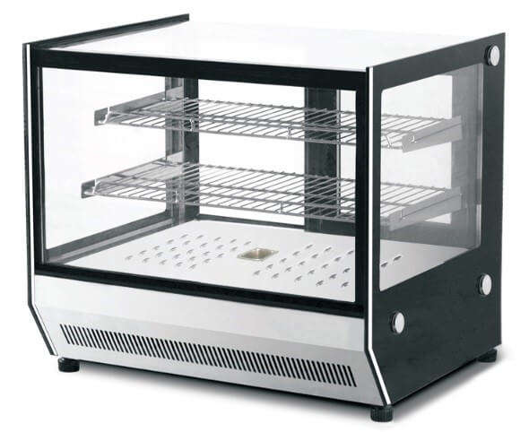 Square Glass Heated Display Table Model - 900mm