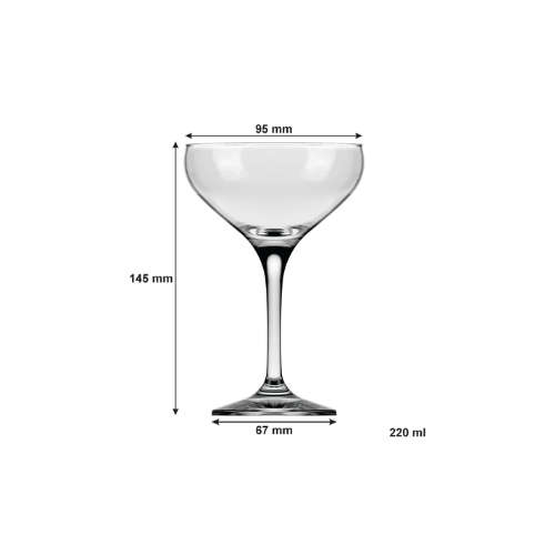 NADIR MISTIC CHAMPAGNE STEM GLASS EACH, (220ML) , PACK OF 6
