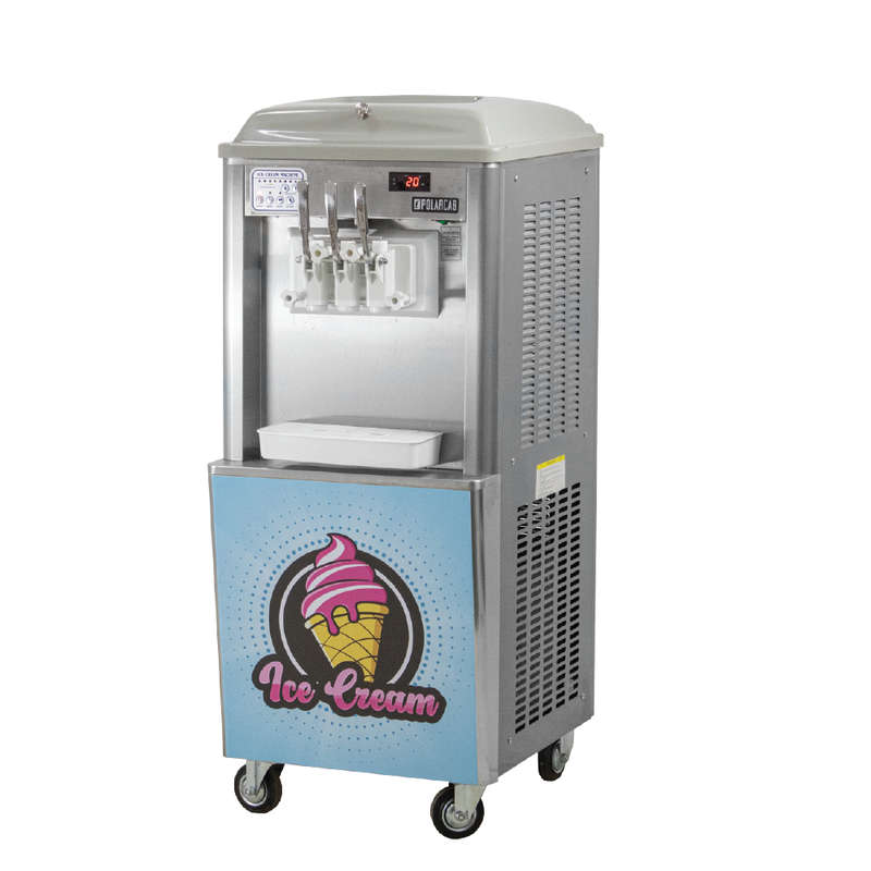 POLARCAB SOFT SERVE MACHINE WITH REFR HOPPER & AIR PUMP - FLOOR STANDING
