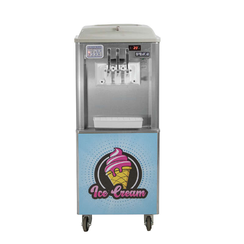 POLARCAB SOFT SERVE MACHINE WITH REFR HOPPER & AIR PUMP - FLOOR STANDING