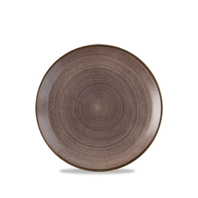 STONECAST RAW - BROWN - COUPE PLATE - 21.7CM (Pack of 12)