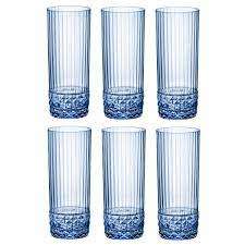 AMERICA '20s - SAPPHIRE BLUE - LONG DRINK 40CL H158MM W68MM (Pack of 12)