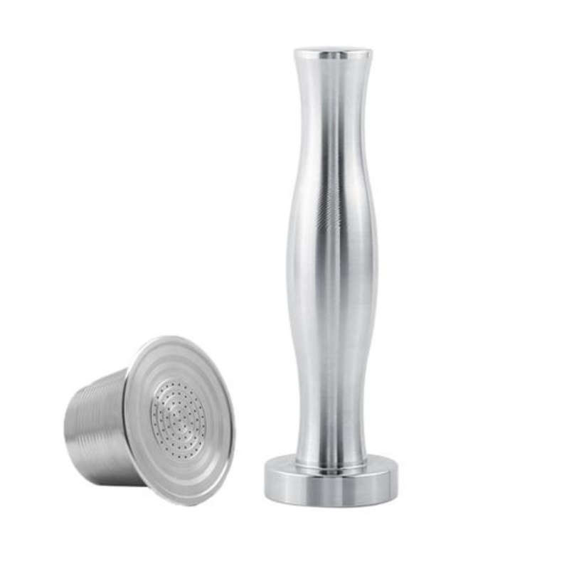 Stainless Steel Coffee Tamper Hammer with Reusable Capsule