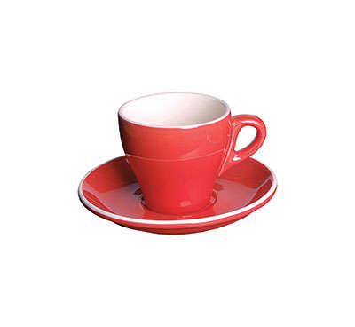ITALIA - RED - CAPPUCCINO SAUCER - 14.1CM (Pack of 12)