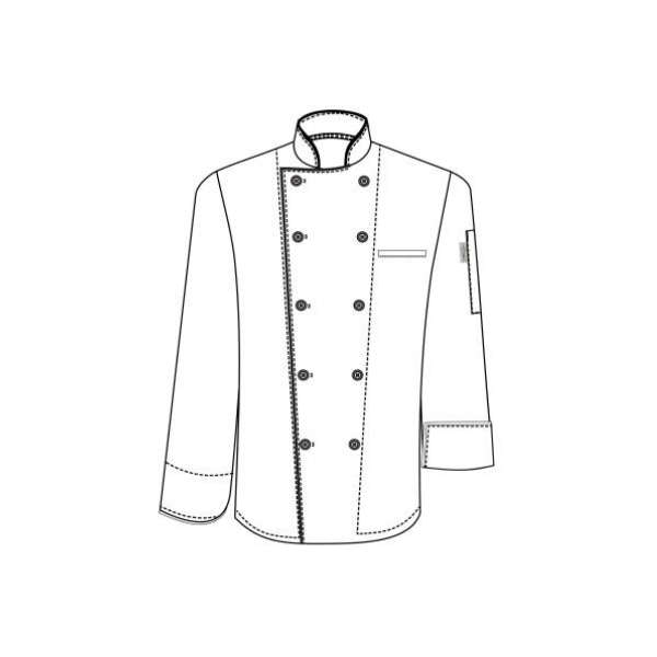 CHEFS UNIFORM JACKET EXECUTIVE MEN LONG - XXX LARGE