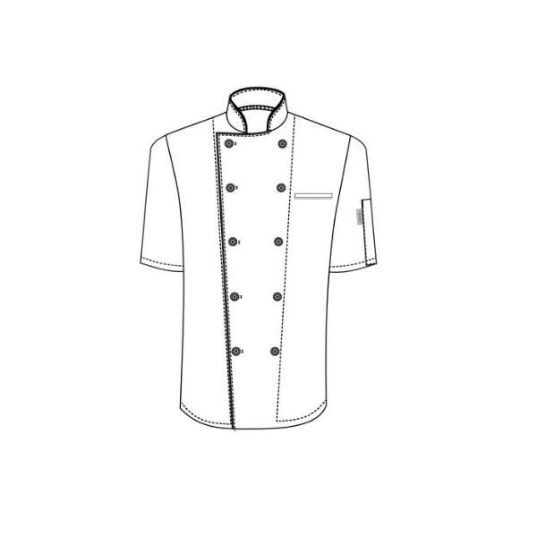 CHEFS UNIFORM JACKET EXECUTIVE MEN SHORT - LARGE