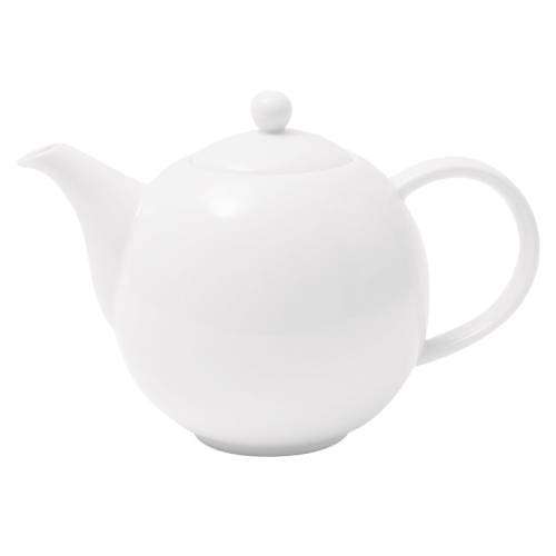 PRIMA - WHITE - TEA POT WITH LID - 50CL (Pack of 12)