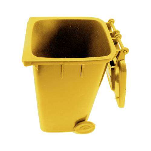 MOBILE REFUSE BIN 130LT (YELLOW) PLASTIC)