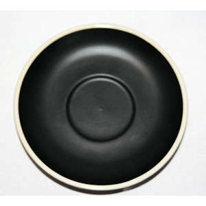 FORTIS - ITALIA - BLACK - ESPRESSO SAUCER -ONLY 11.9CM (6 PACK)