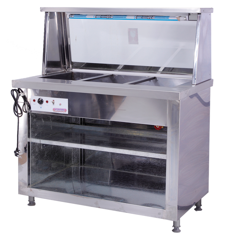 ECONO ( 9000 ) 3 DIV BAIN MARIE & SNEEZE GAURD (7-10 DAYS FOR MANUFACTURE)