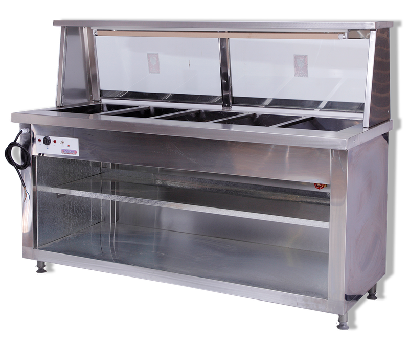 ECONO ( 9000 ) 5 DIV BAIN MARIE & SNEEZE GAURD (7-10 DAYS FOR MANUFACTURE)