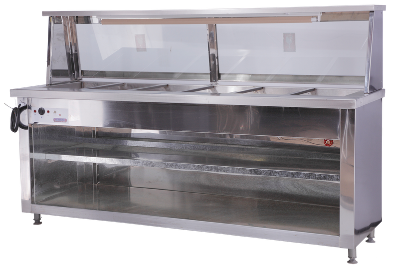 ECONO ( 9000 ) 6 DIV BAIN MARIE & SNEEZE GAURD (7-10 DAYS FOR MANUFACTURE)