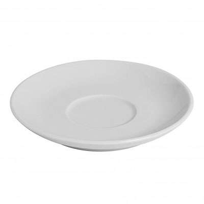 ITALIA - WHITE - CAPPUCCINO SAUCER - 14.1CM (Pack of 12)