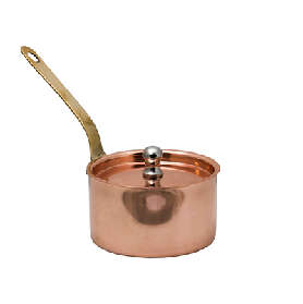 MINI POT S/S COPPER PLATED W/1 HANDLE 90MM