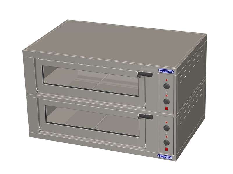 PRENOX DOUBLE DECK PIZZA OVEN 3 TRAY (12 JUMBO PIZZAS 330MM) (2-3 WEEKS LEAD TIME)