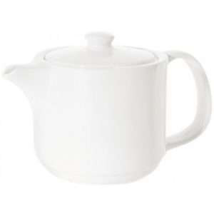 PRIMA - WHITE - TEA POT WITH LID - 50CL (Pack of 12)