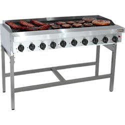 GAS GRILLER ANVIL - 10 BURNER RADIANT - FREE STANDING