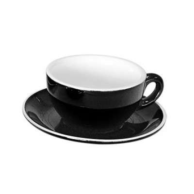 ITALIA - BLACK - OPEN CAPPUCCINO CUP - 21CL (Pack of 12)