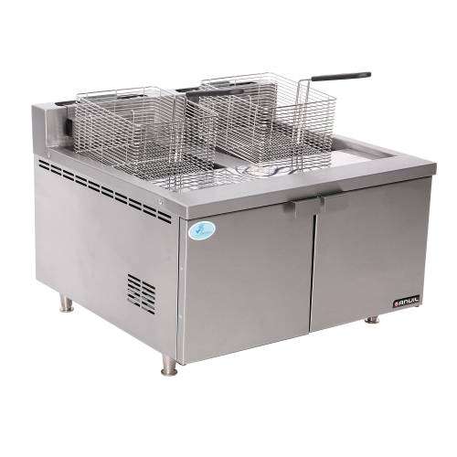 FISH FRYER ANVIL - DOUBLE PAN - GAS [NEW]