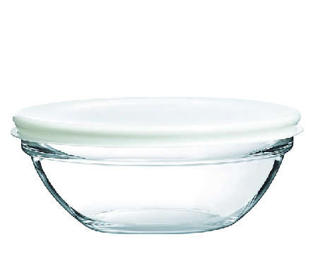 STACKING BOWL 14CM + LID TEMPERED (PACK OF -6)