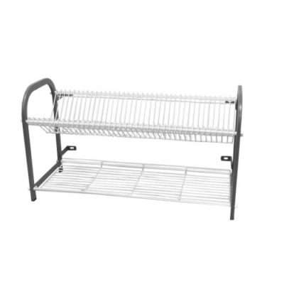 CROCKERY RACK WALL MOUNTED 3 SHELF - 1105MM - 106 LARGE PLATES + CUP SHELF