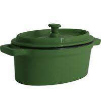 Nova Oval Green Cast Iron  Casserole 15X10CM