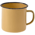 ENAMEL CUP YELLOW OR GREEN 8CM (PACK OF 12)
