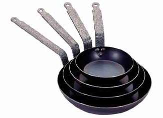 PAN BLUE STEEL - FRY - HEAVY DUTY - 450mm