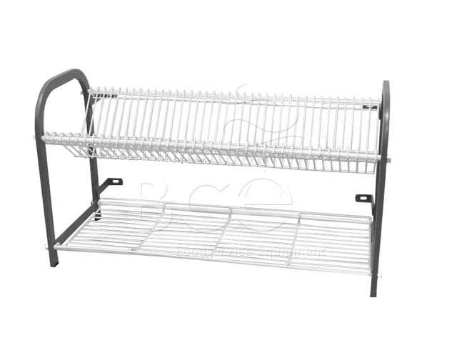 CROCKERY RACK WALL MOUNTED - 2 SHELF - 1105mm (53 PLATES)