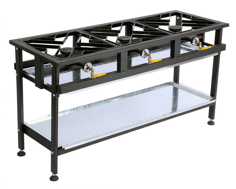 BOILING TABLE GAS - COMMERCIAL - 3 BURNER STRAIGHT