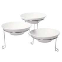 TRIPLE PLATE STAND ROUND (STAND ONLY NO BOWLS)  - 3x172MM/120/180/240 (1)