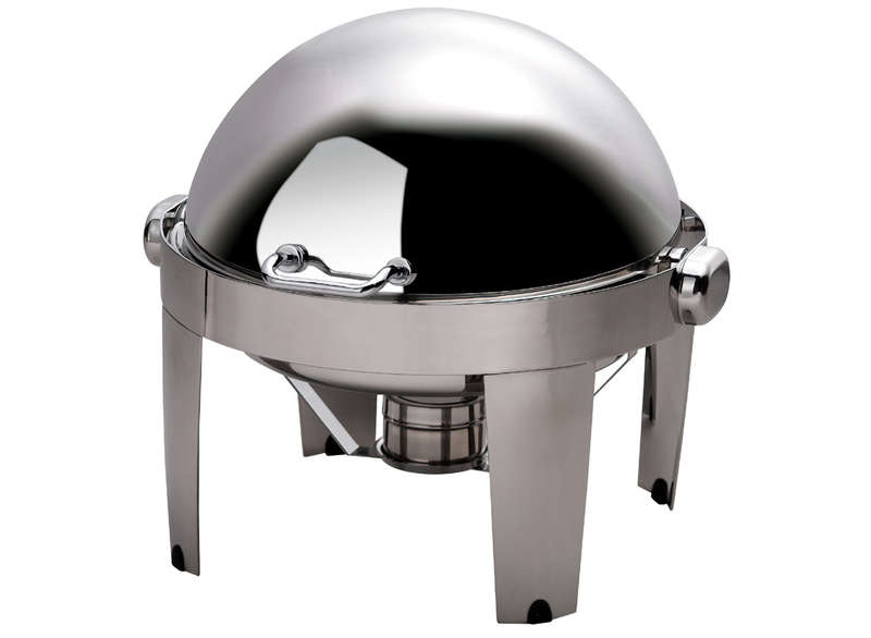 CHAFING DISH IBIS ROUND ROLL TOP 18/10 S/STEEL 515MM X 518MM X 470MM 6.5LT