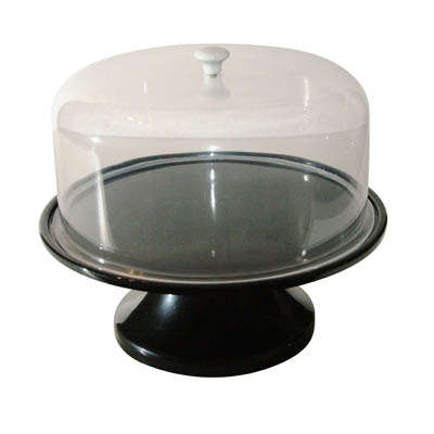 CAKE STAND - BLACK 330MM