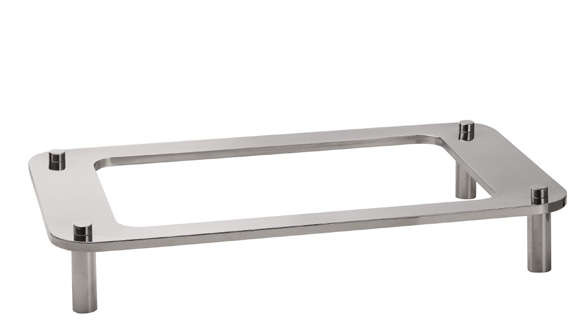 DOMINO DISH STAND GN1/1 RECTANGULAR S/STEEL 615MM X 350MM X 101MM