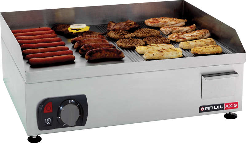 FLAT TOP GRILL ANVIL - RIBBED / FLAT - 600MM - ELEC