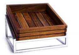 WOOD DISPLAY BASKET (330MM X 300MM X 70MM) INFINITI