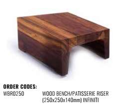 WOOD BENCH/PATESSERI RISER (250MM X 250MM X 140MM) INFINITI