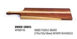WOOD PADDLE BOARD (620MM X 200MM X 18MM) INFINITI W/HANDLE - KIAAT