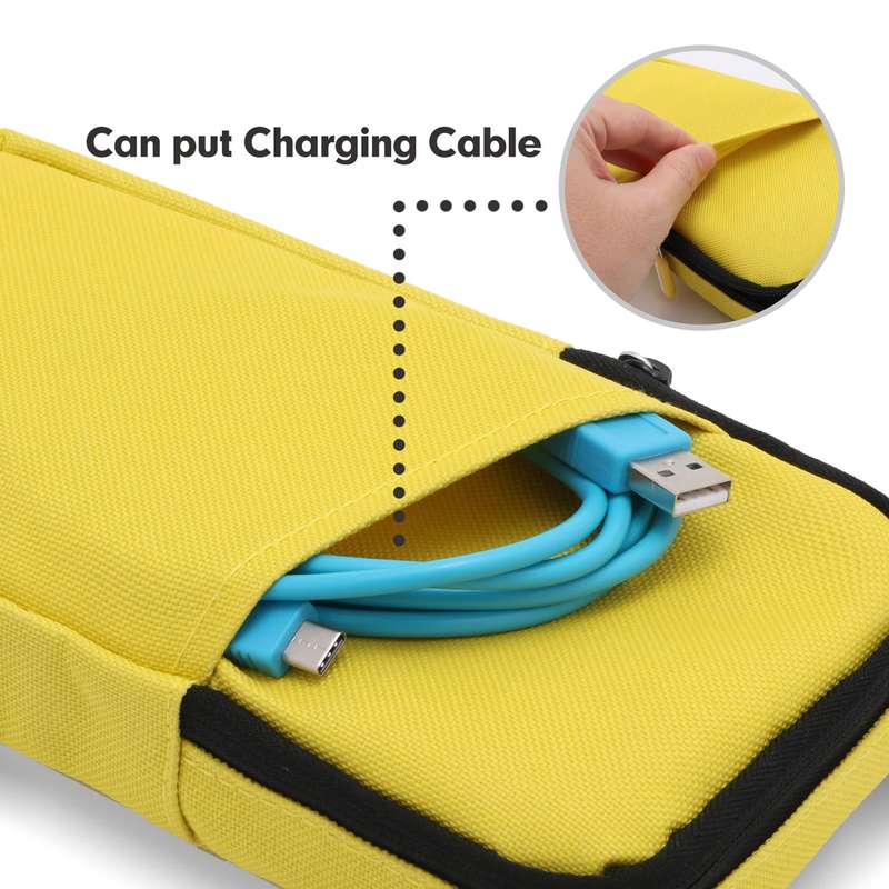 Dobe Portable Bag Storage Case For N- Switch Lite Ballistic Nylon - Yellow