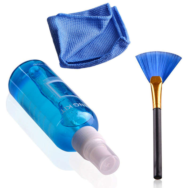 LCD Screen Cleaning Kit All-in-One Solution Combo 100ml Liquid | Cleaning Cloth | Brush