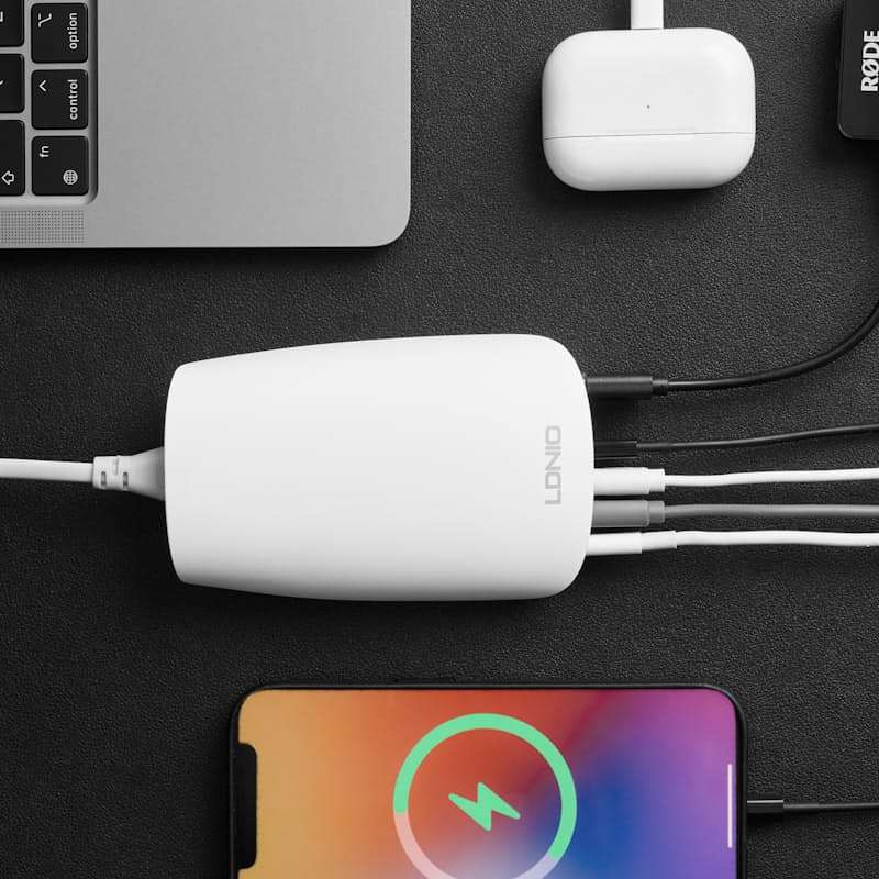 LDNIO 65W QC3.0 PD Desktop Charger with 1.5m Cable (6x USB)
