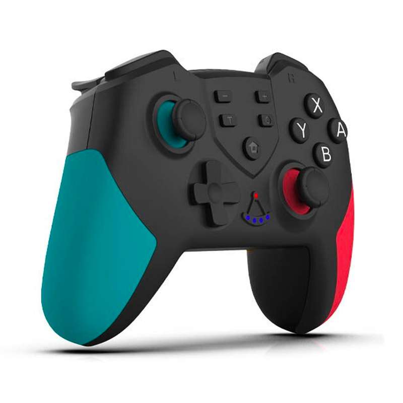 Premium Bluetooth Wireless Vibration Game Controller (T-23) for Nintendo Switch - Blue & Red