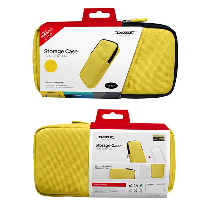 Dobe Portable Bag Storage Case For N- Switch Lite Ballistic Nylon - Yellow
