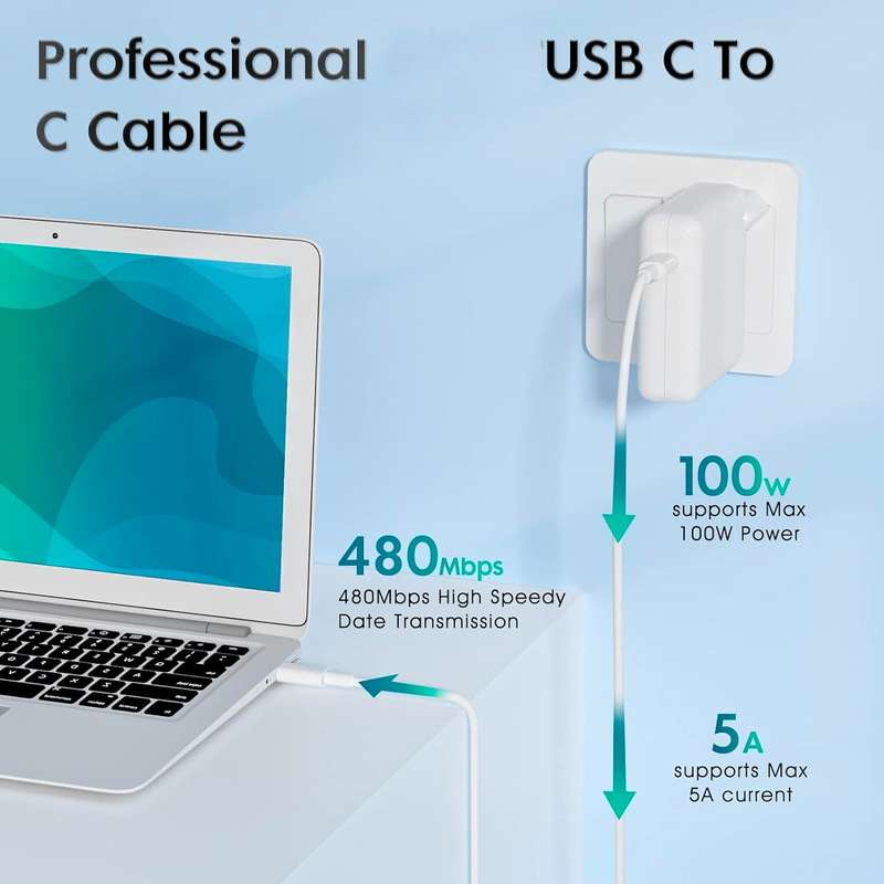 MacBook Charger with Type-C Cable High-Power 87W Fast and Reliable Charging Solution