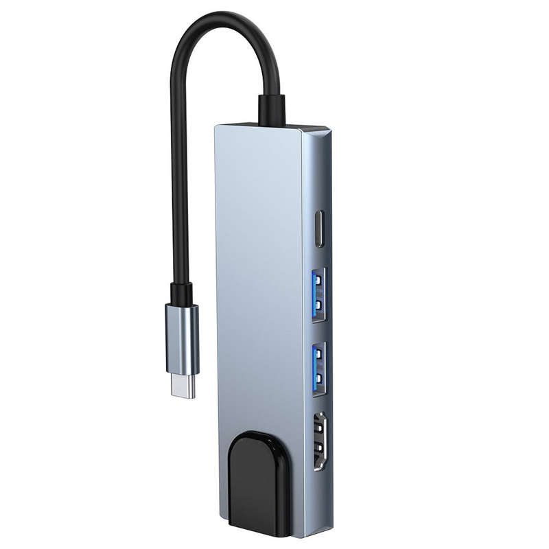 Docking Station Portable USB-C Hub 5-in-1 Adapter Multi-Port Converter