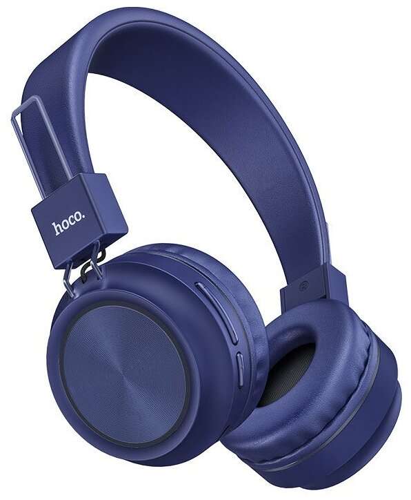 Hoco Wireless Headset W25 Bluetooth 5.0 Noise Canceling HiFi Sound Headphone- Navy