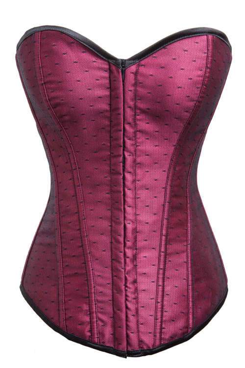 Fashionably Desirable Fuchsia Polka Dot Corset
