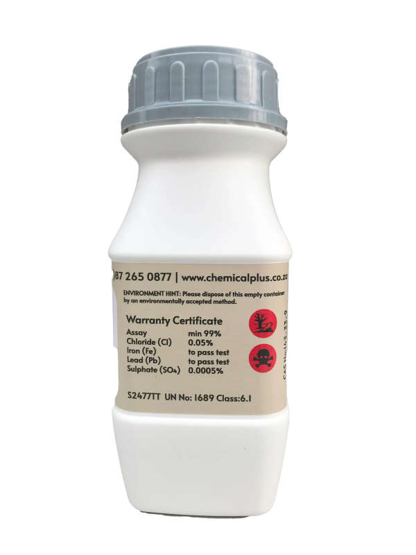 Sodium Cyanide 500g AR, 99% - High Purity for Industrial Applications