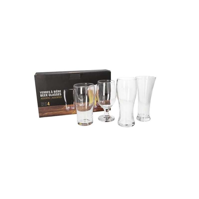 Assorted Beer Crystal Glasses Set Of 4 440Ml