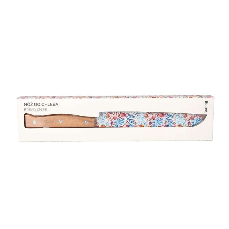 Bettee Stainless Steel Beech Wood Bread Knife 8 Inch